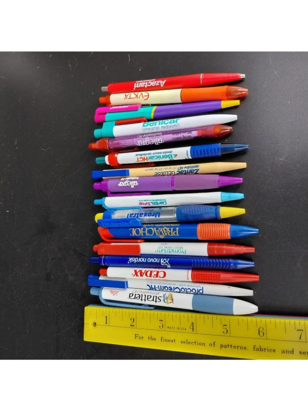 Pharmaceutical Advertising Ballpoint Pens Mixed Colors Drug Rep Promo 17 Pc Lot